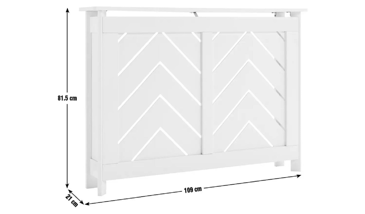 Habitat Chevron Small Radiator Cover - Black